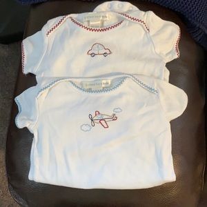 Pottery Barn Kids onesies.  3 in the set